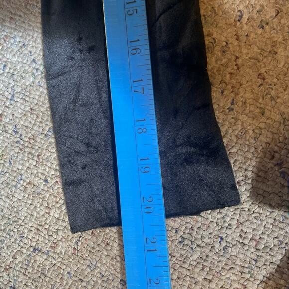 Vintage 90s ByerToo! Women Dress 7/M Black Velvet Multicolor Ruffle Skirt Retro - Picture 4 of 13